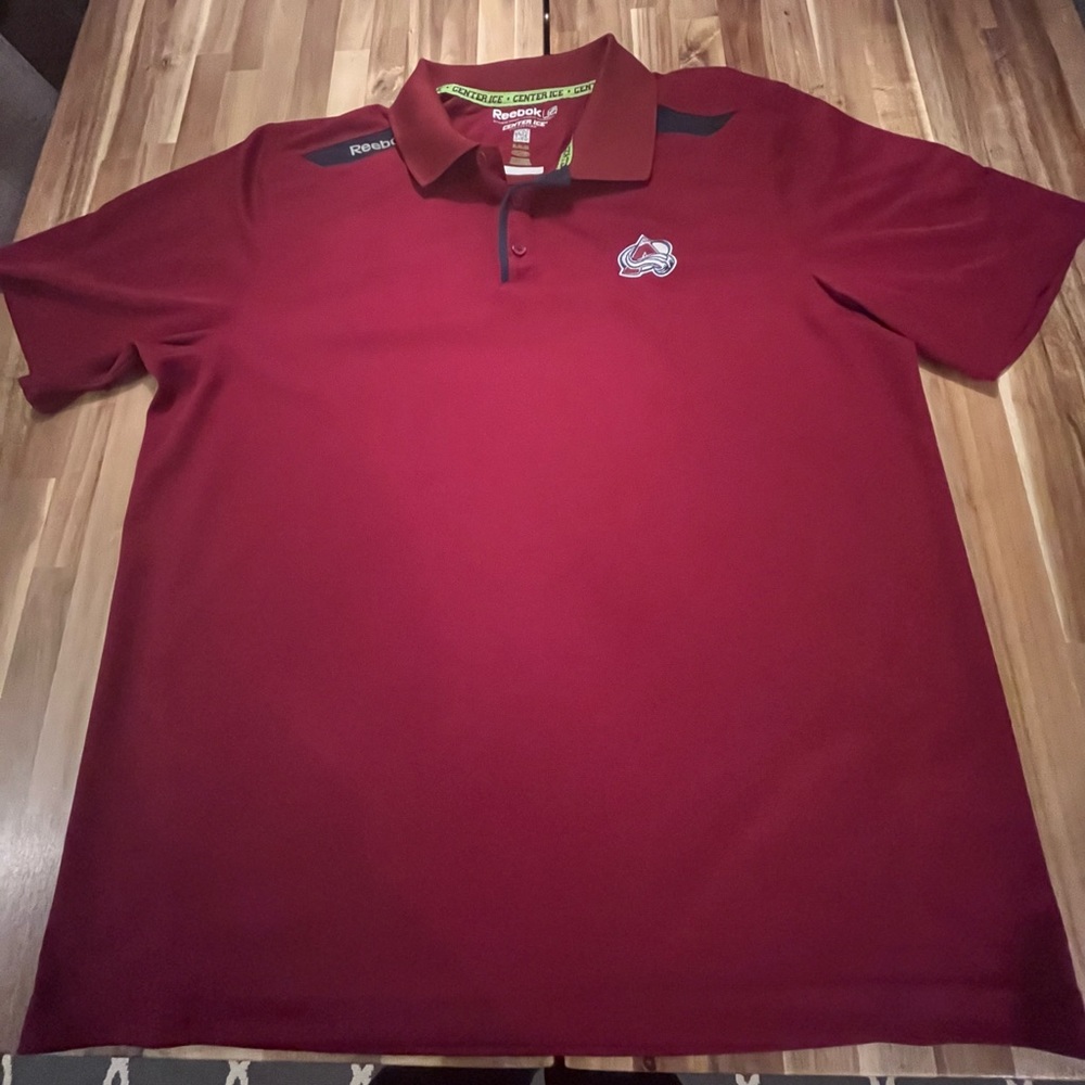 Colorado Avalanche Reebok center ice polo Maroon men’s XL
